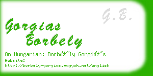 gorgias borbely business card